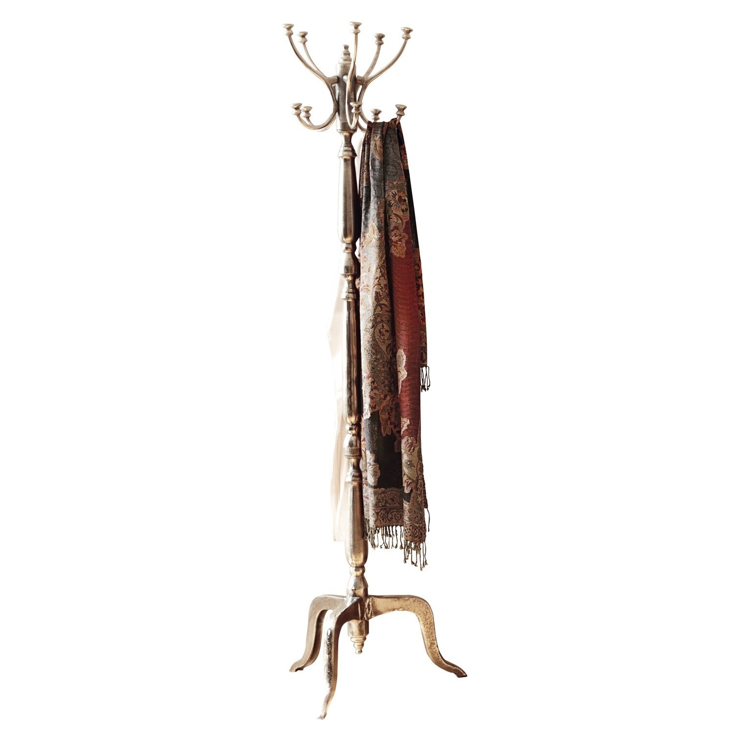 argenté vieilli Porte-manteau Hector en métal couleur argent antique, idéal pour organiser manteaux et écharpes