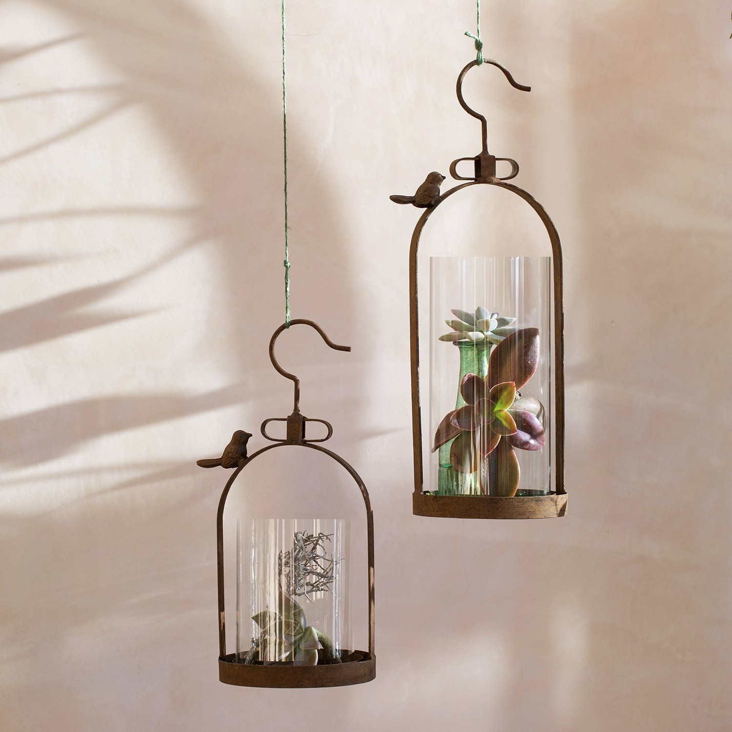 Lot de 2 photophores Rustique