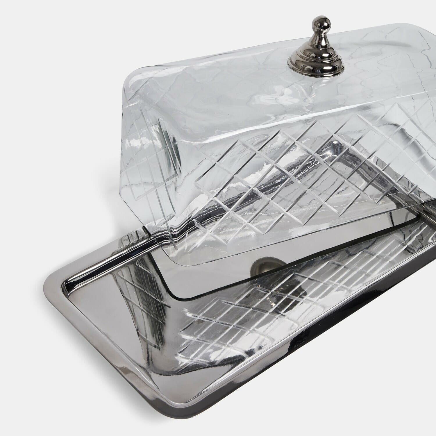 Cloche en verre avec plateau Célarine