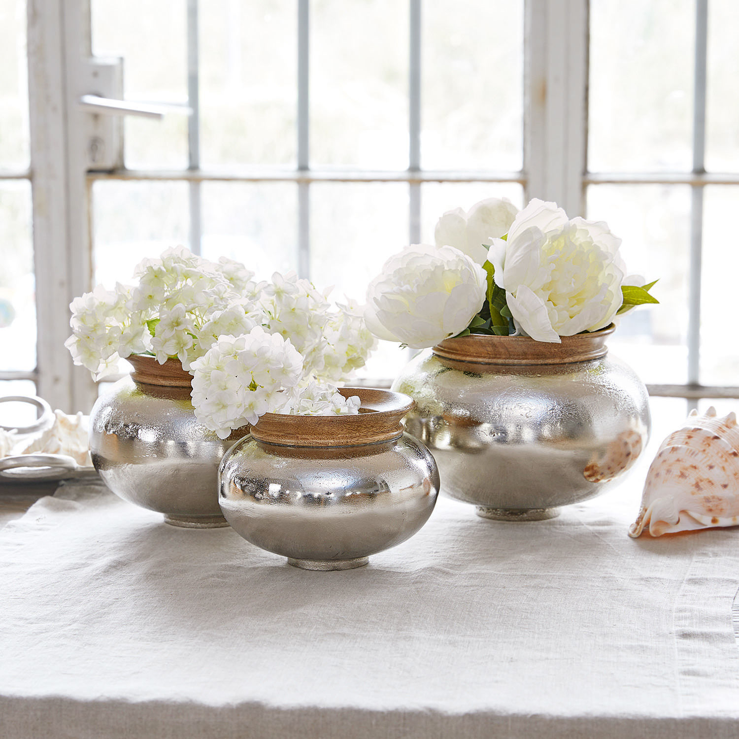 Lot de 3 vases Delmas