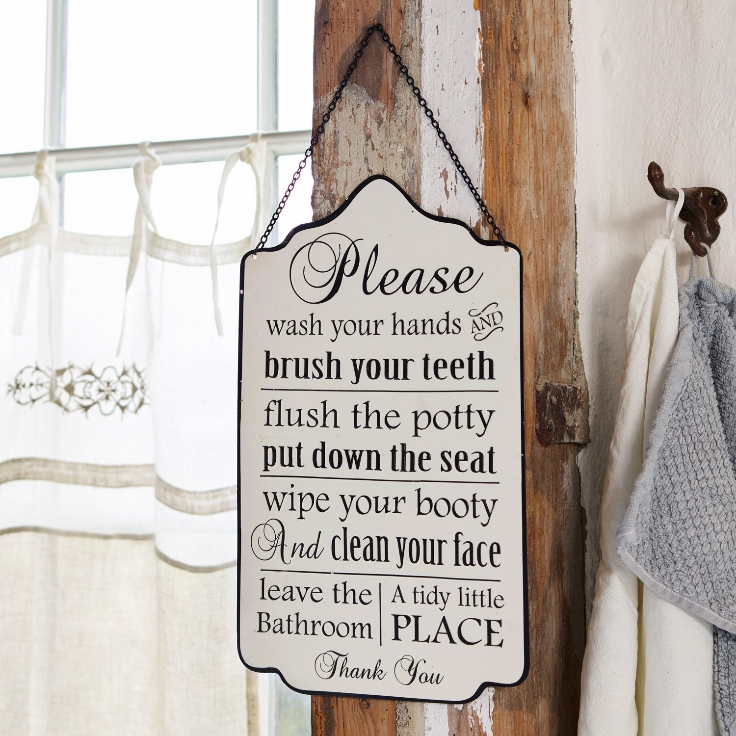 Panneau décoratif Bathroom Rules
