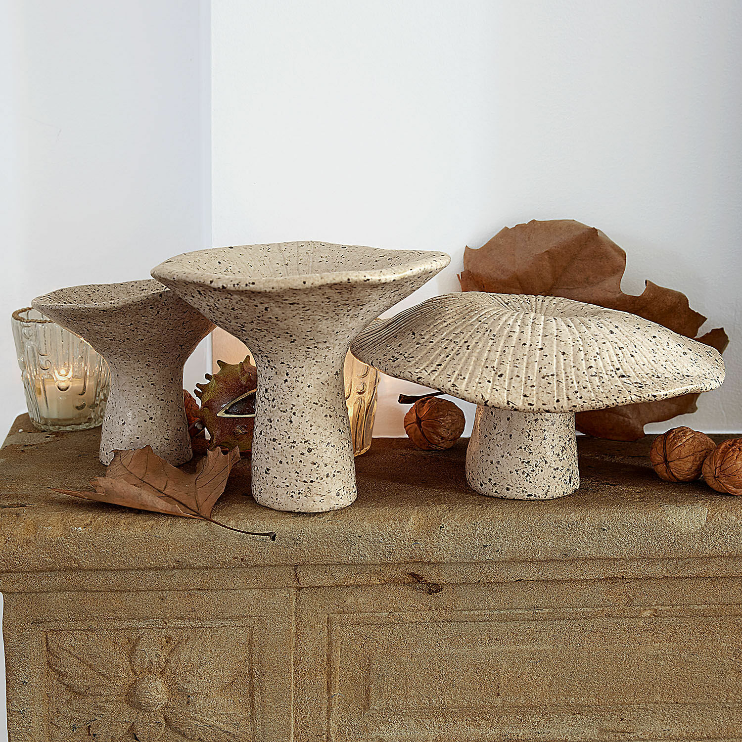 Lot de 3 champignons décoratifs Safoura