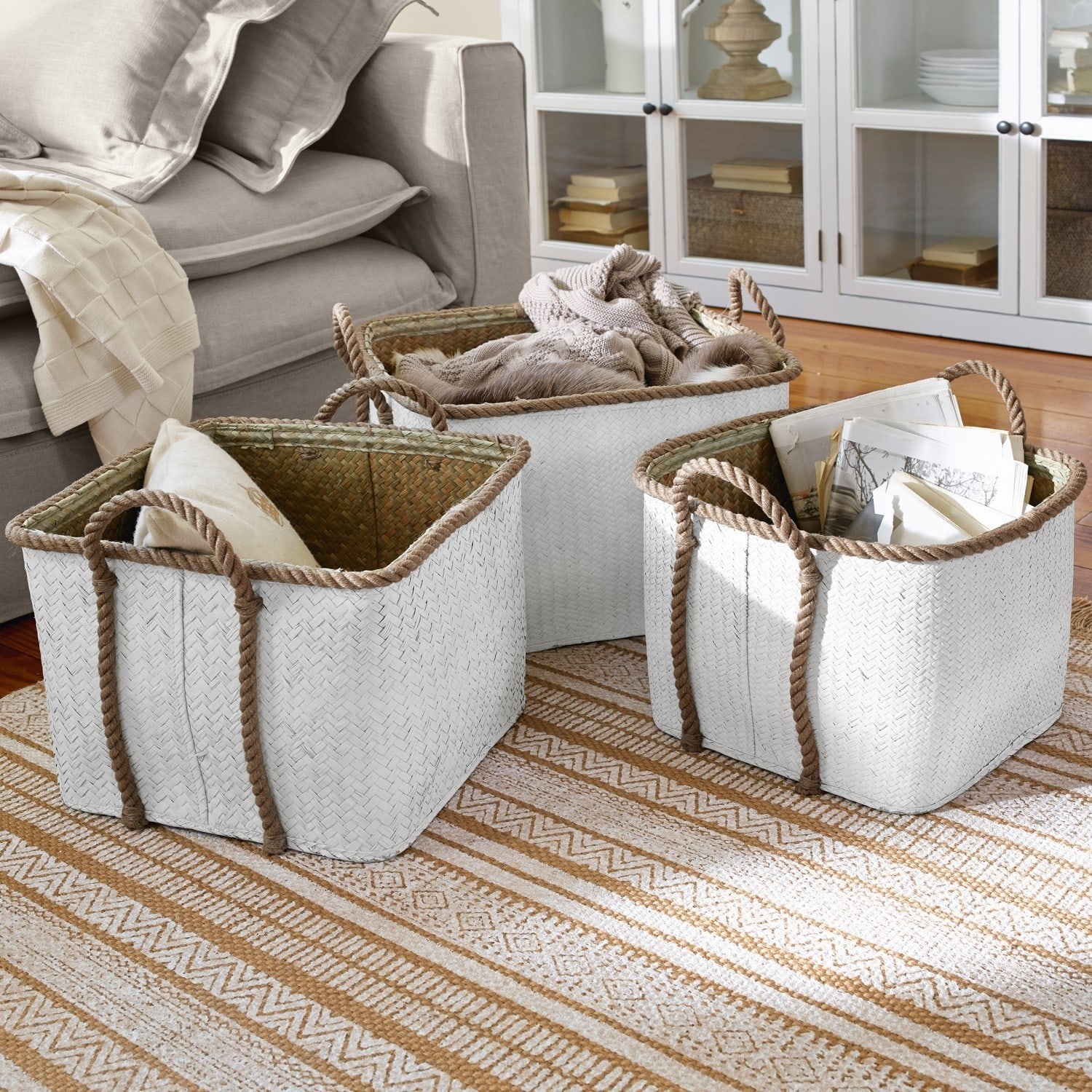 Lot de 3 paniers Seddrik