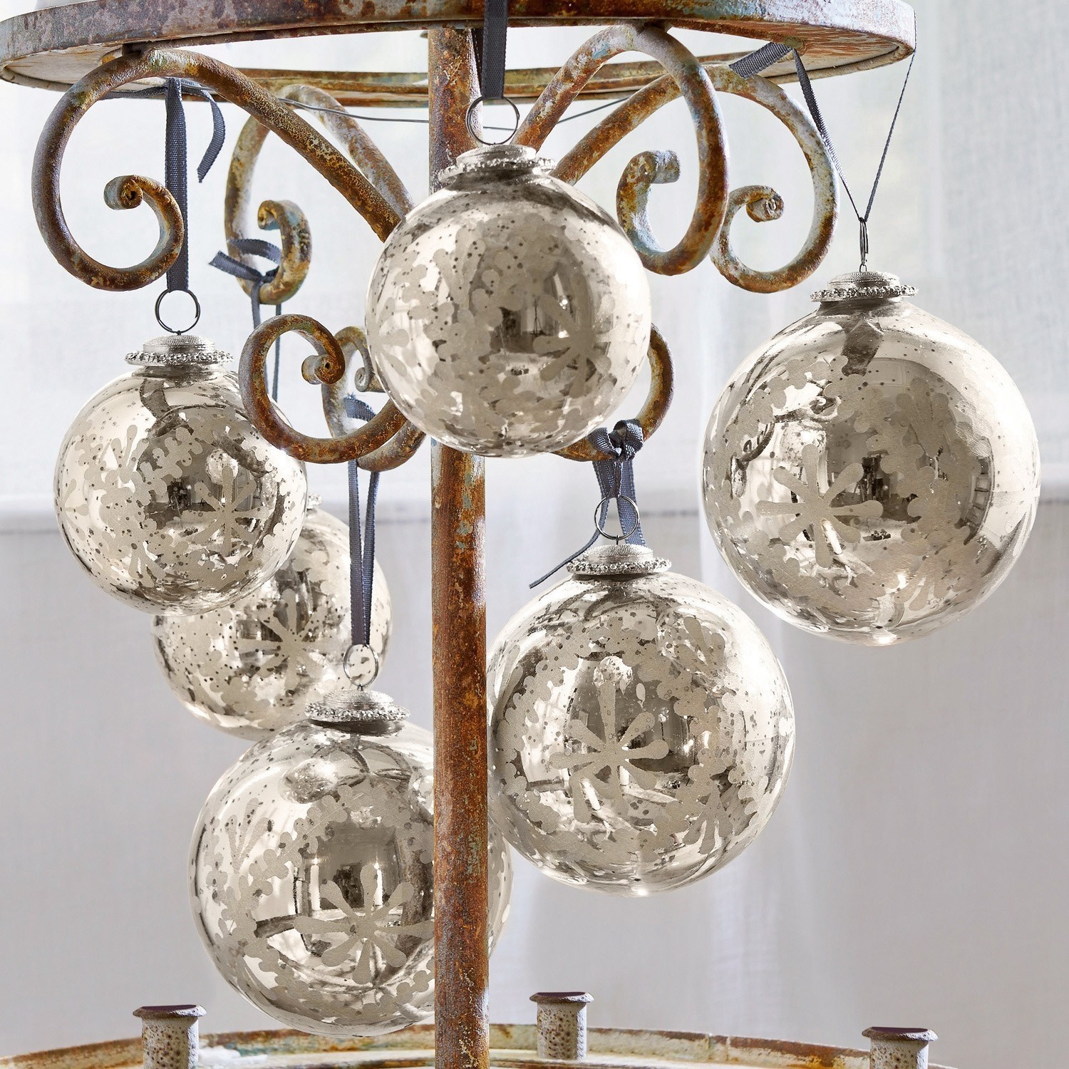 Lot de 6 décorations de Noël Laraine
