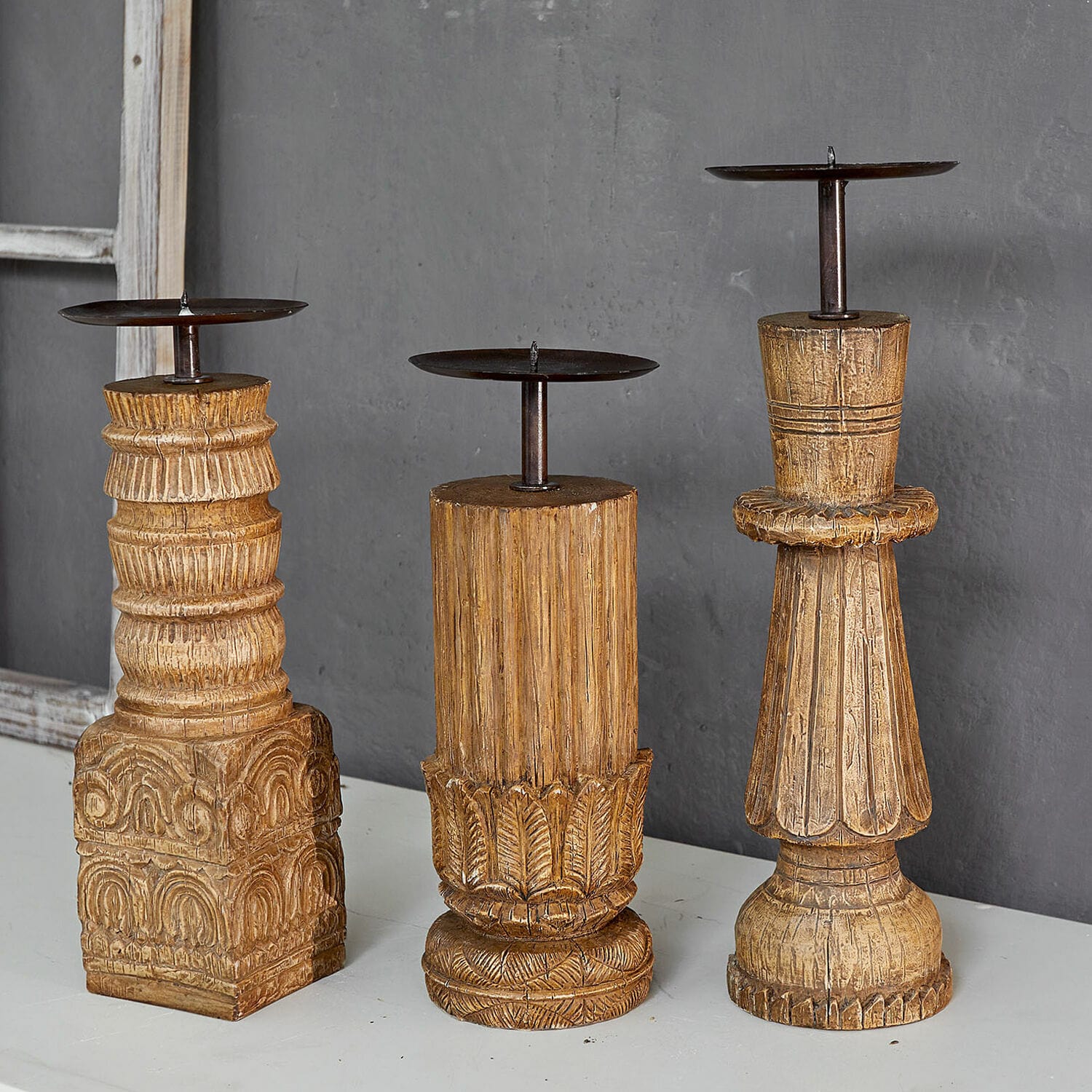 Lot de 3 bougeoirs Zahirah