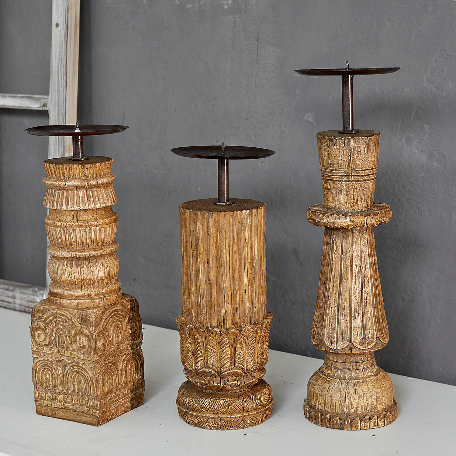 Lot de 3 bougeoirs Zahirah