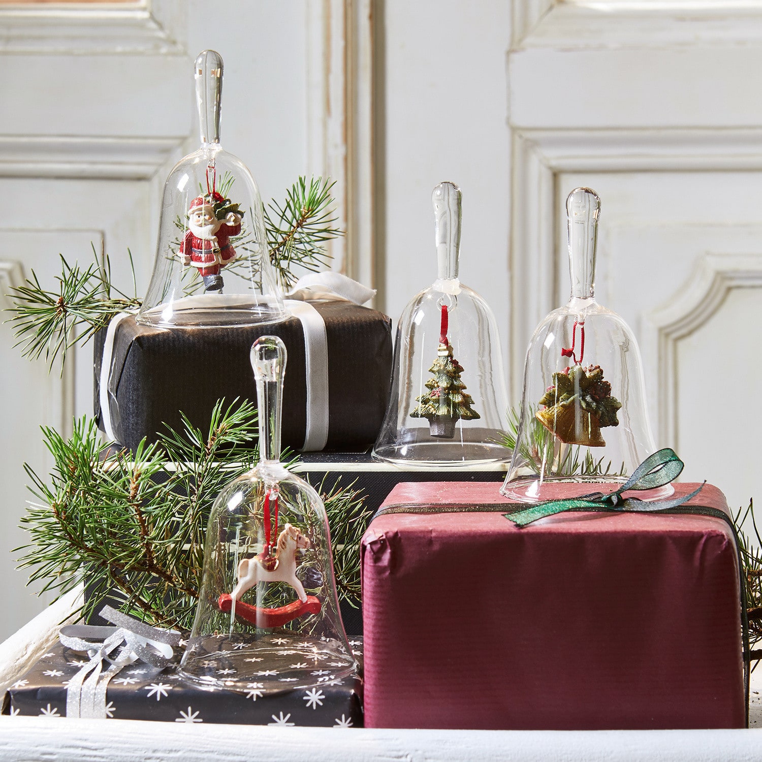 Lots de 4 cloches de Noël Aribelle