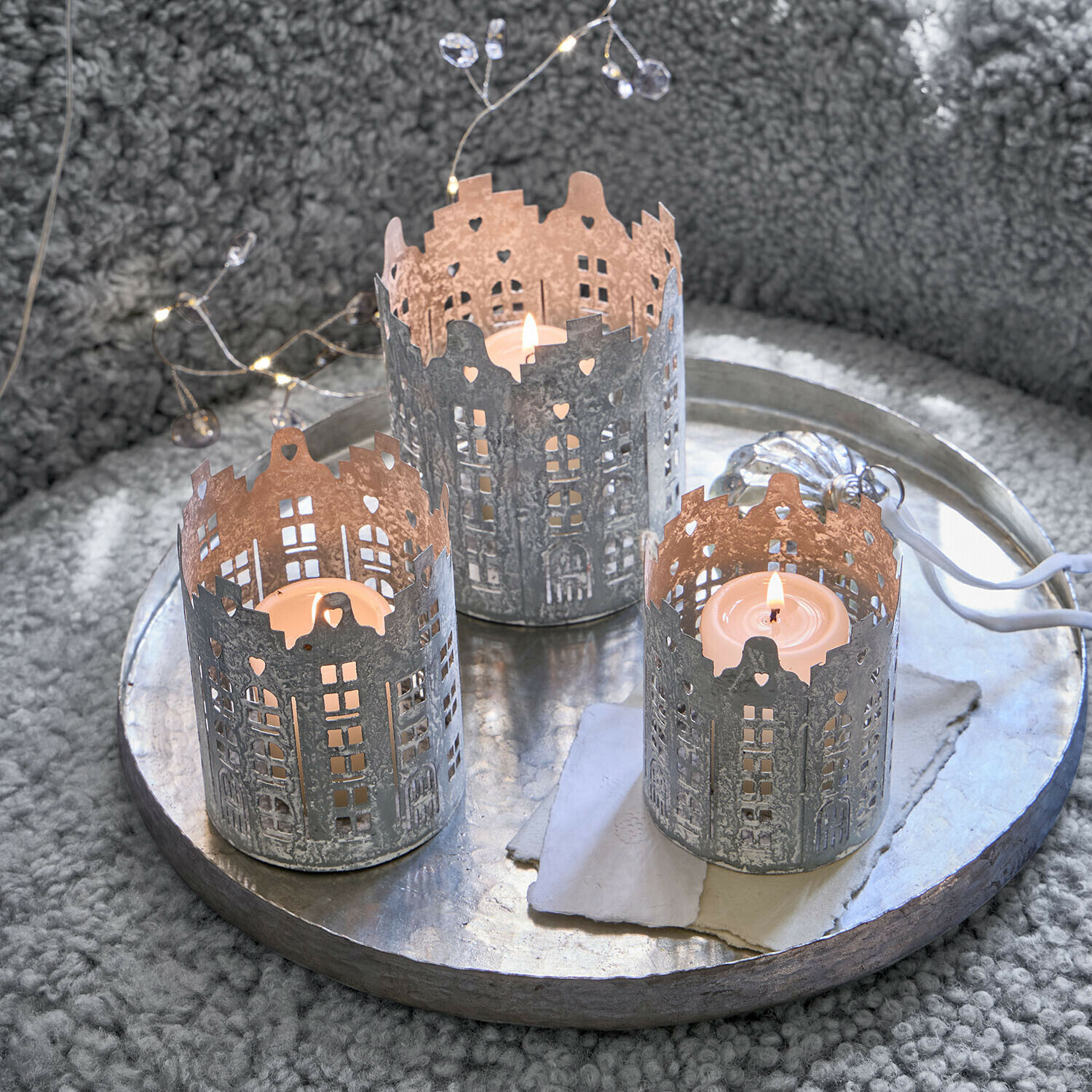 Lot de 3 bougeoirs Jørnvik