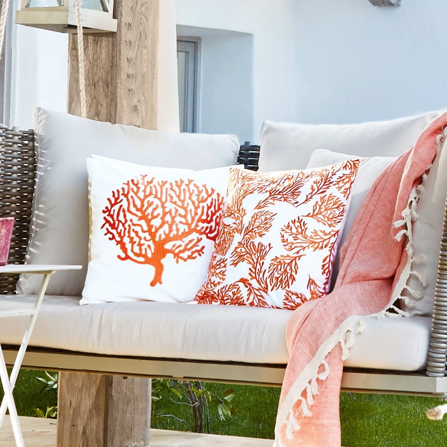 Lot de 2 housses de coussins Koralle
