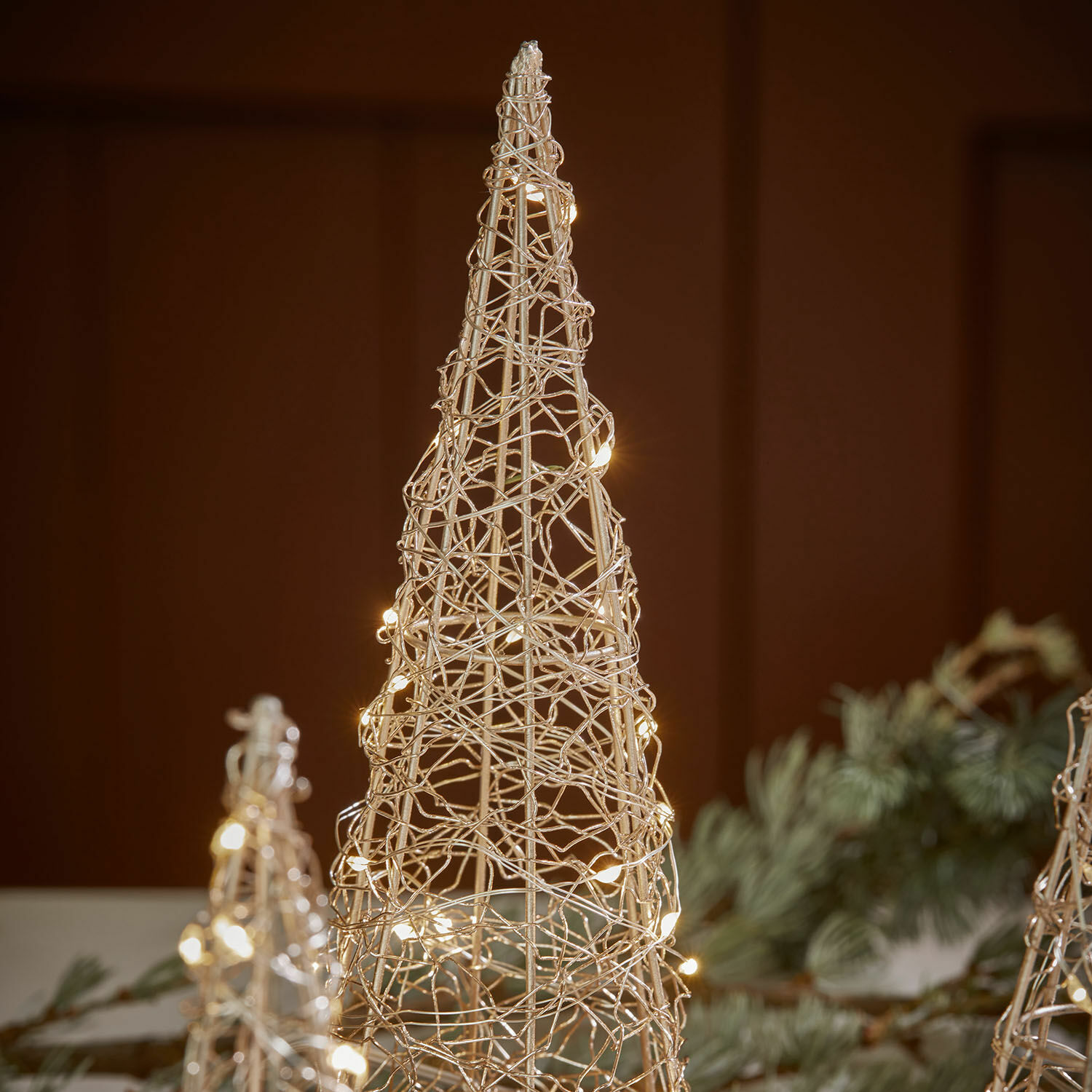 Lot de 4 sapins LED Velkrin