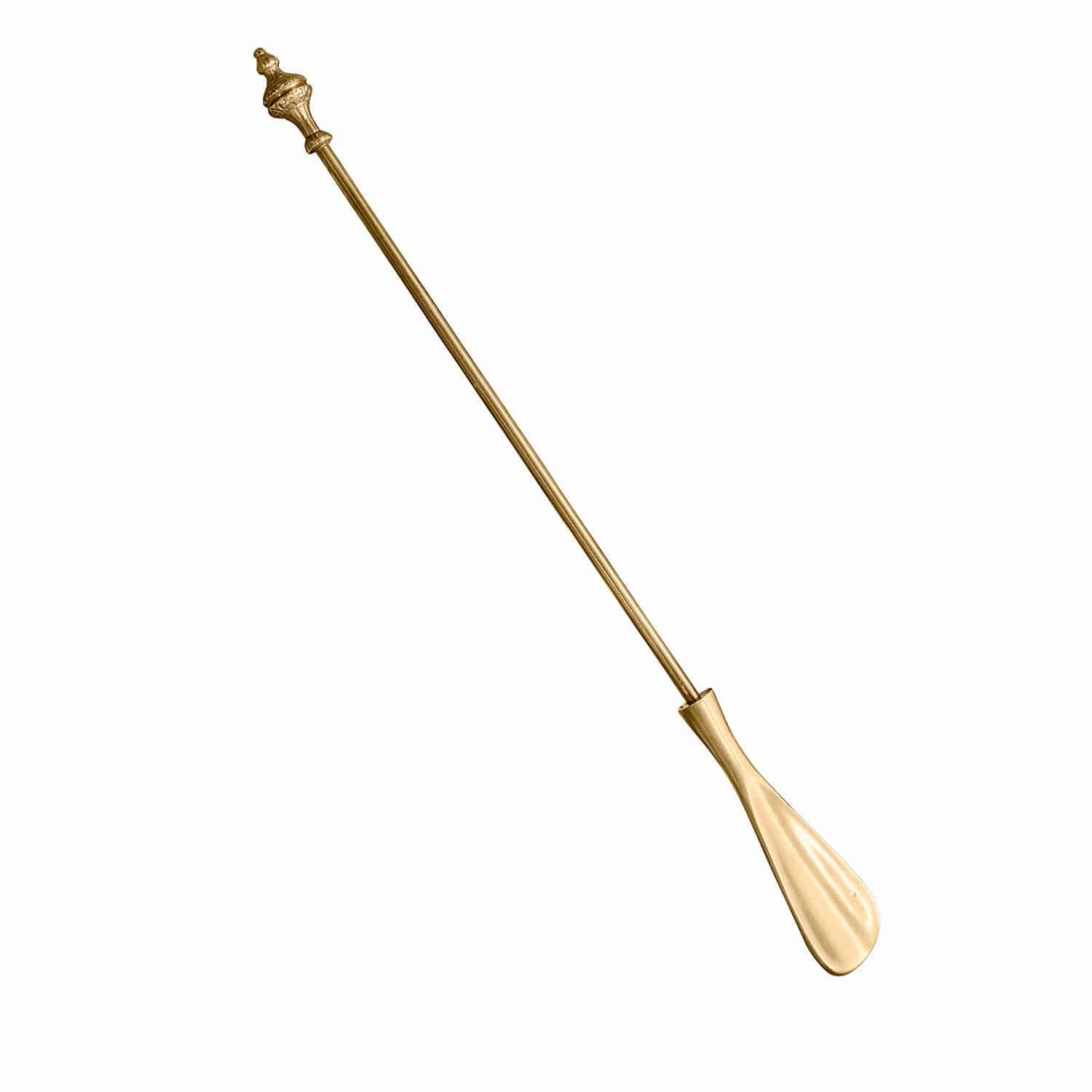Chausse-pied Orveline Chausse-pied doré élégant en métal avec poignée décorative, accessoire pratique pour la maison