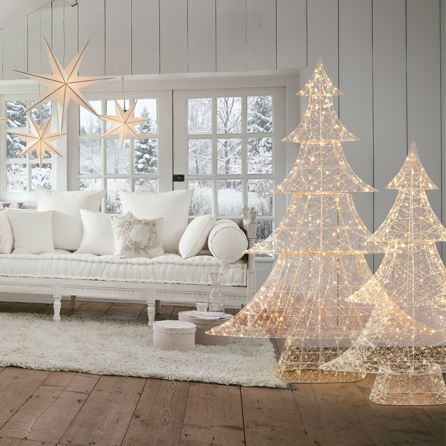Lot de 2 sapins à LED Frosthem