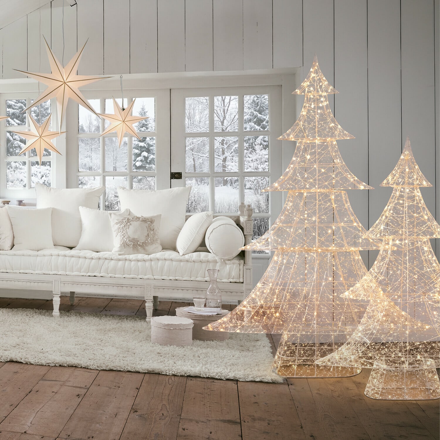 Lot de 2 sapins à LED Frosthem