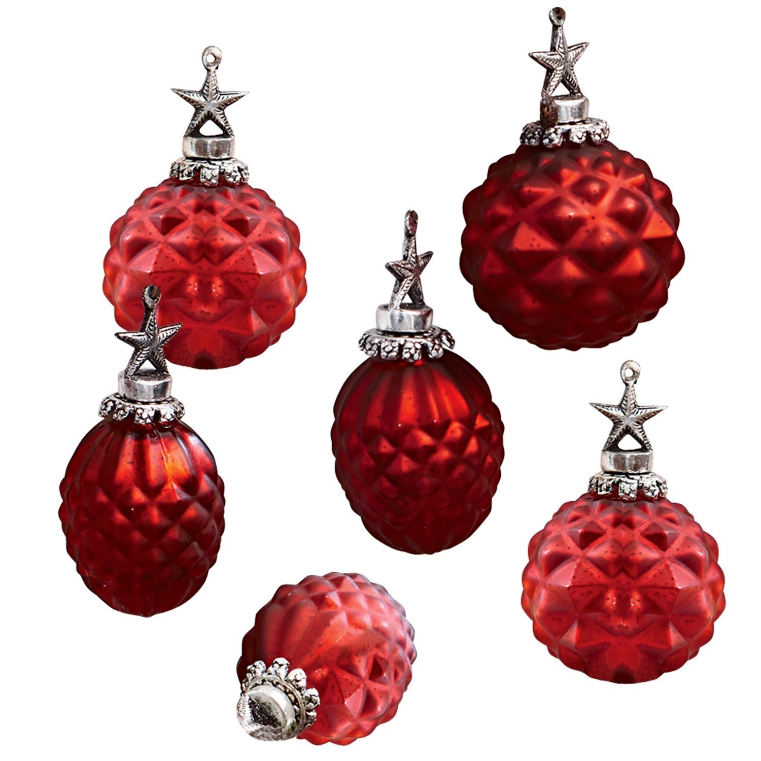 Lot de 6 décorations de Noël Angelique
