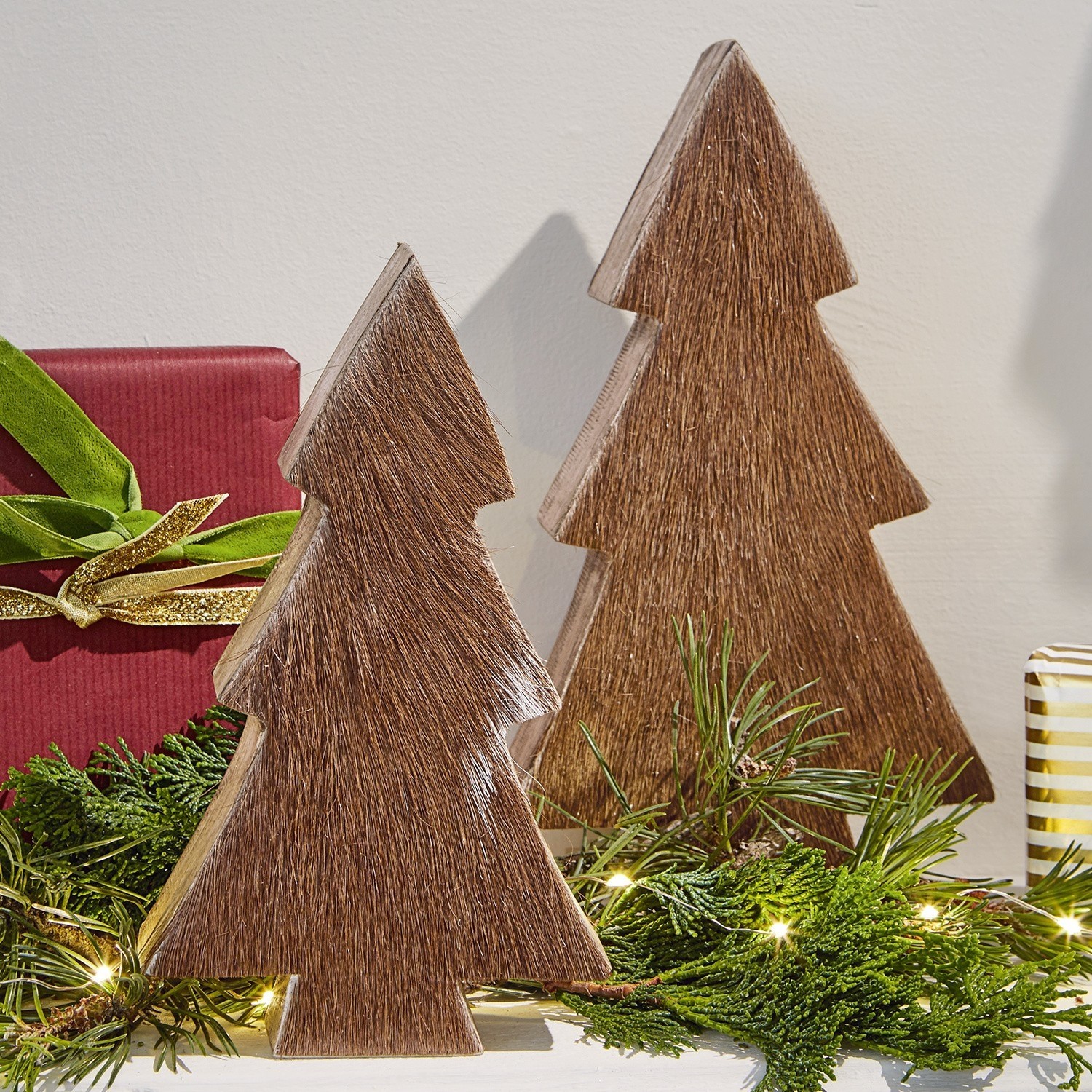 Lot de 2 décorations arbres Rosnay