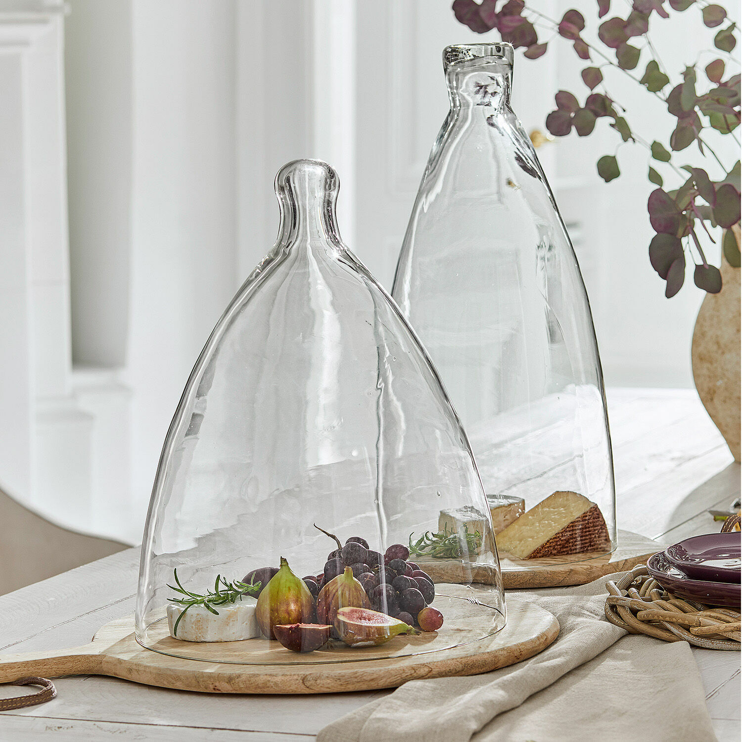 Lot de 2 cloches en verre Venelles