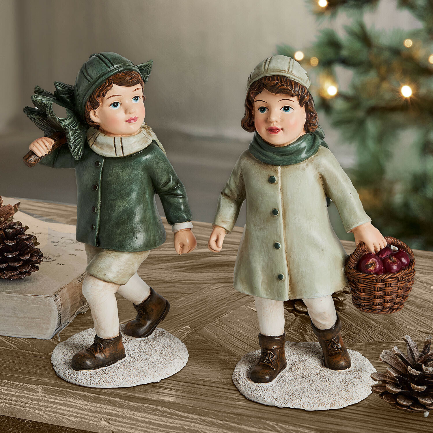 Lot de 2 décorations « enfants » Jaquese
