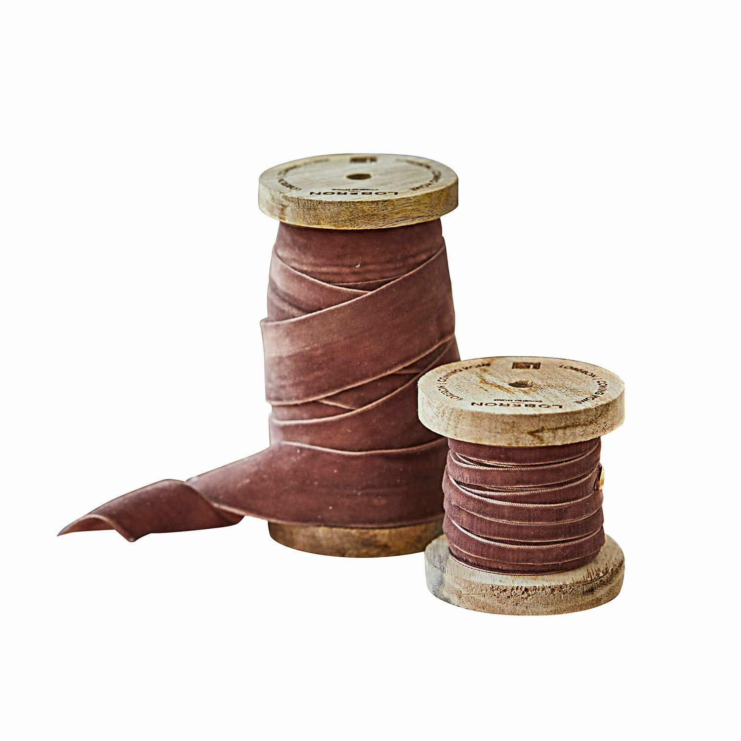 Lot de 2 bobines de ruban en velours Liandis
