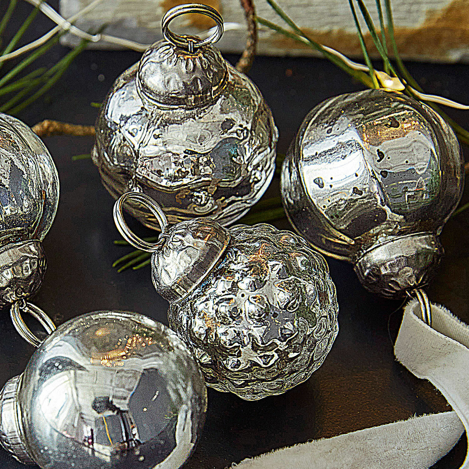 Lot de 5 décorations de Noël Venise