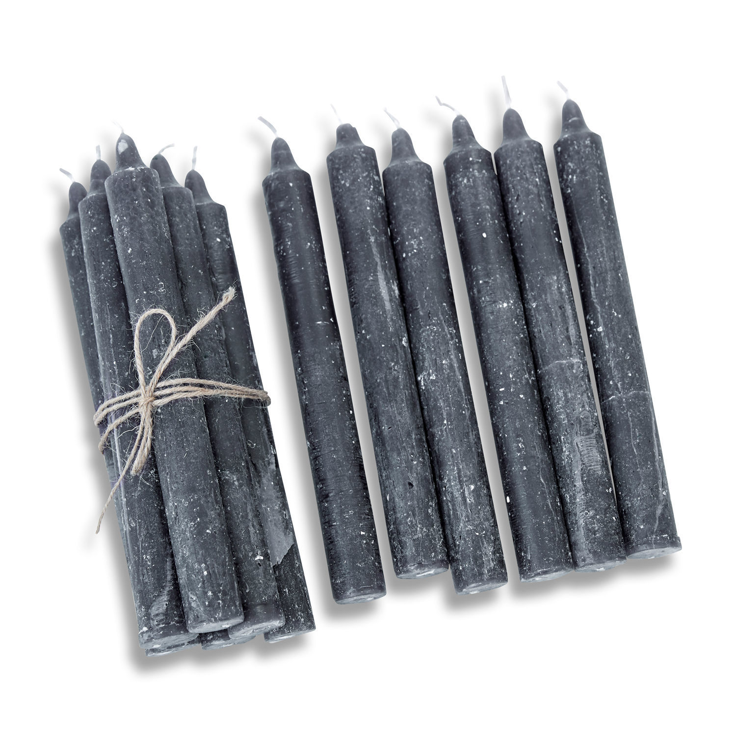 anthracite Lot de 12 bougies Bauceau anthracite en cire, décoratives et élégantes pour la maison