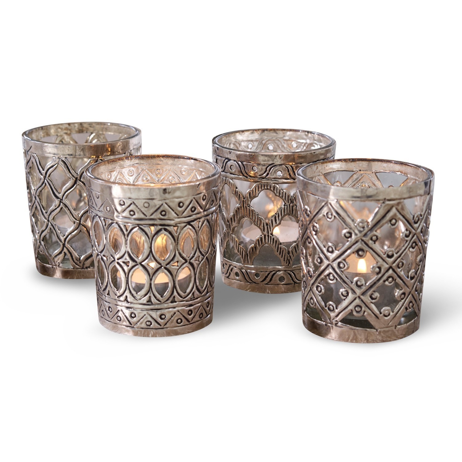 Lot de 4 photophores Ardah