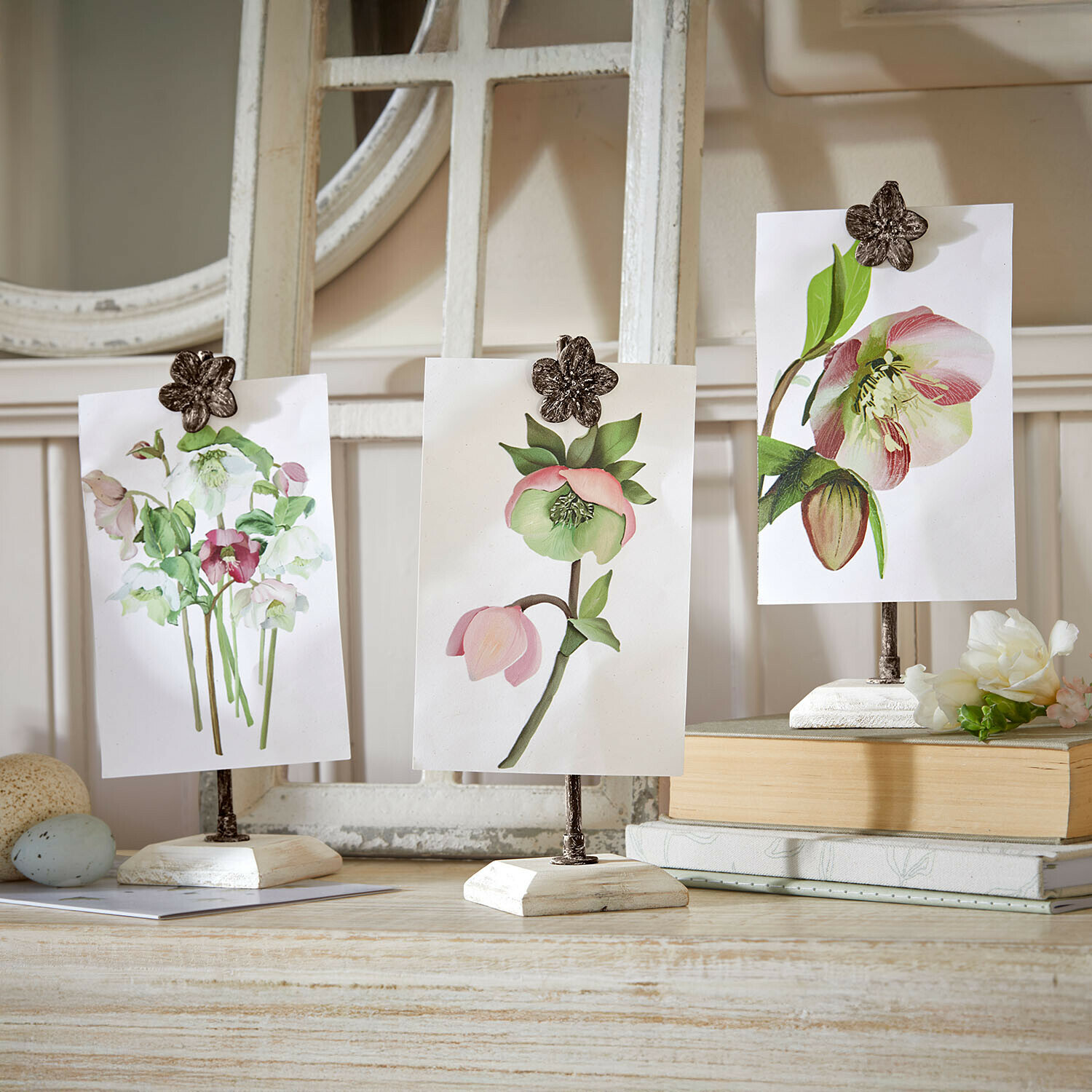 Lot de 3 images avec supports Serafinas