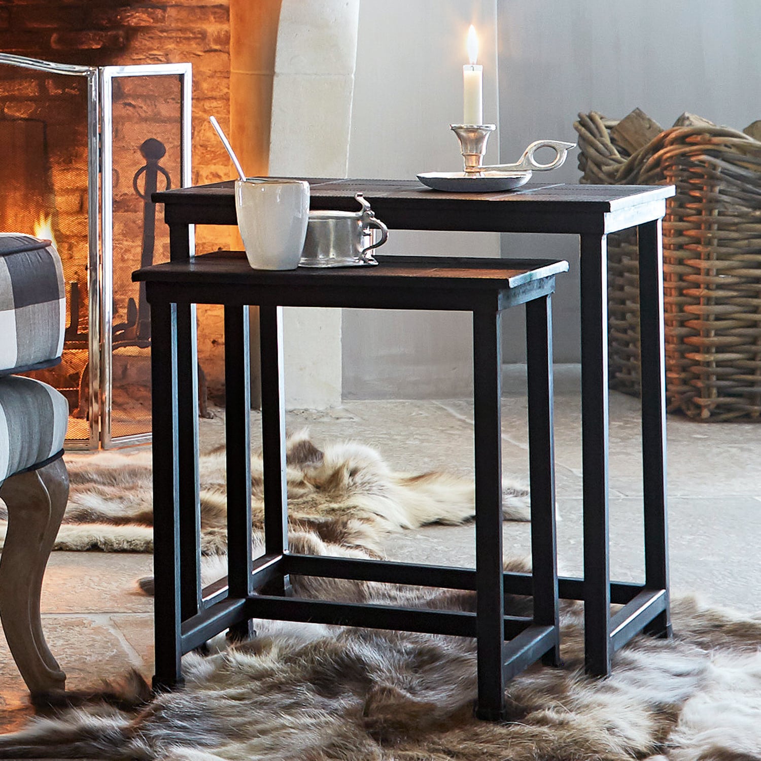 Lot de 2 tables d'appoint Blackville