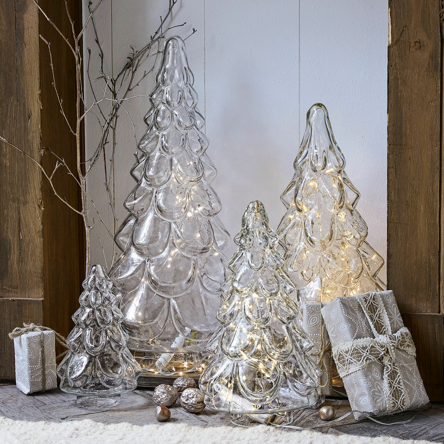 Lot de 4 sapins décoratifs Blandford