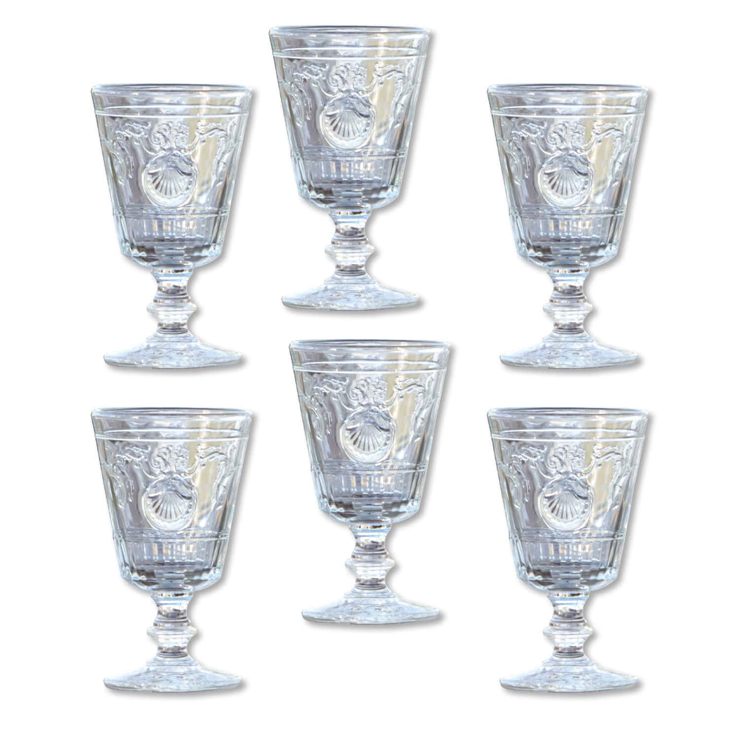 Lot de 6 verres à vin Beroille
