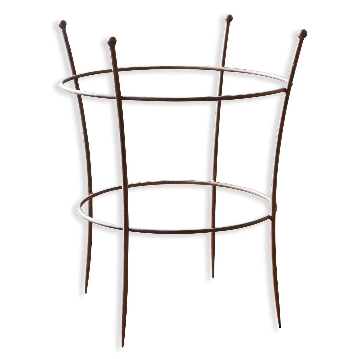 Treillis Hearne Support de pot en métal brun rouille, structure légère pour jardin et intérieur