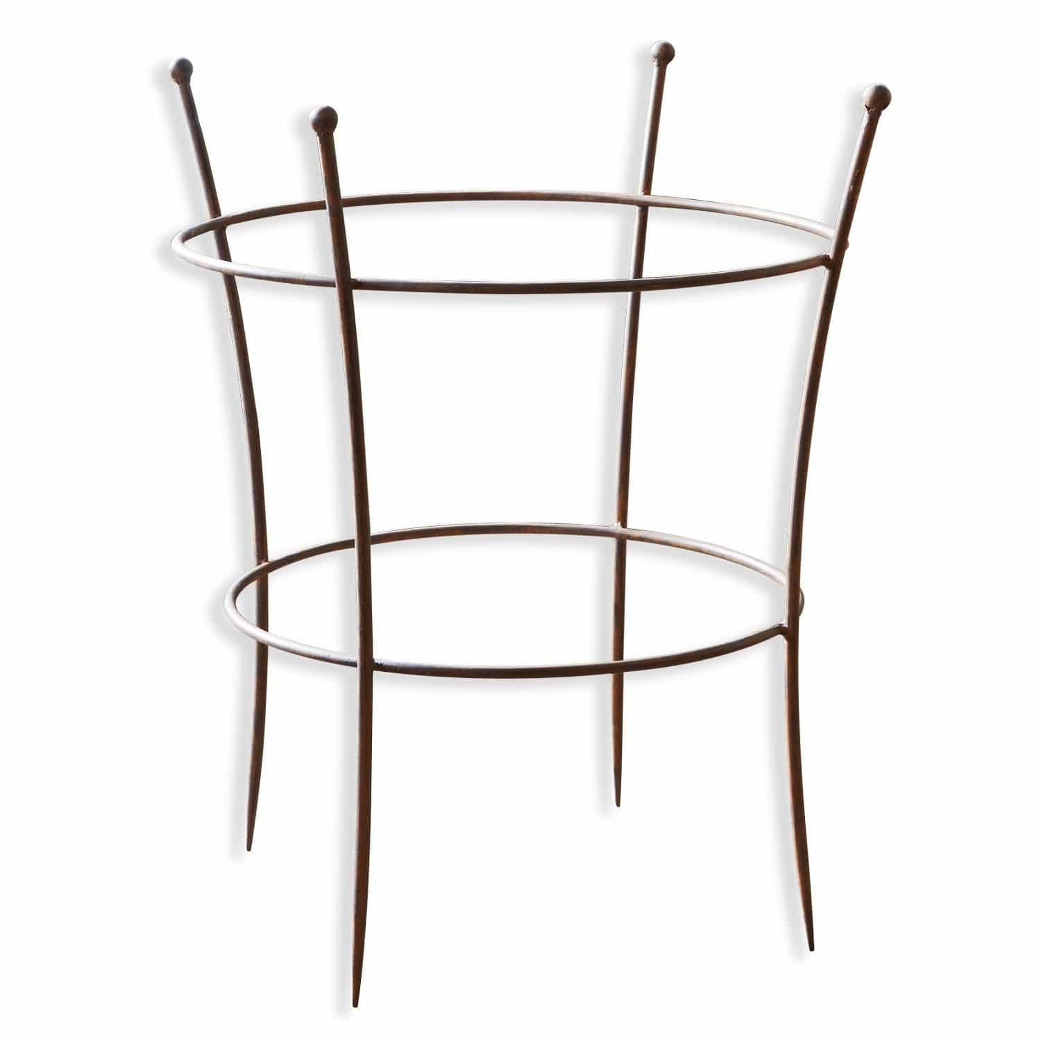 Treillis Hearne Support de pot en métal brun rouille, structure légère pour jardin et intérieur