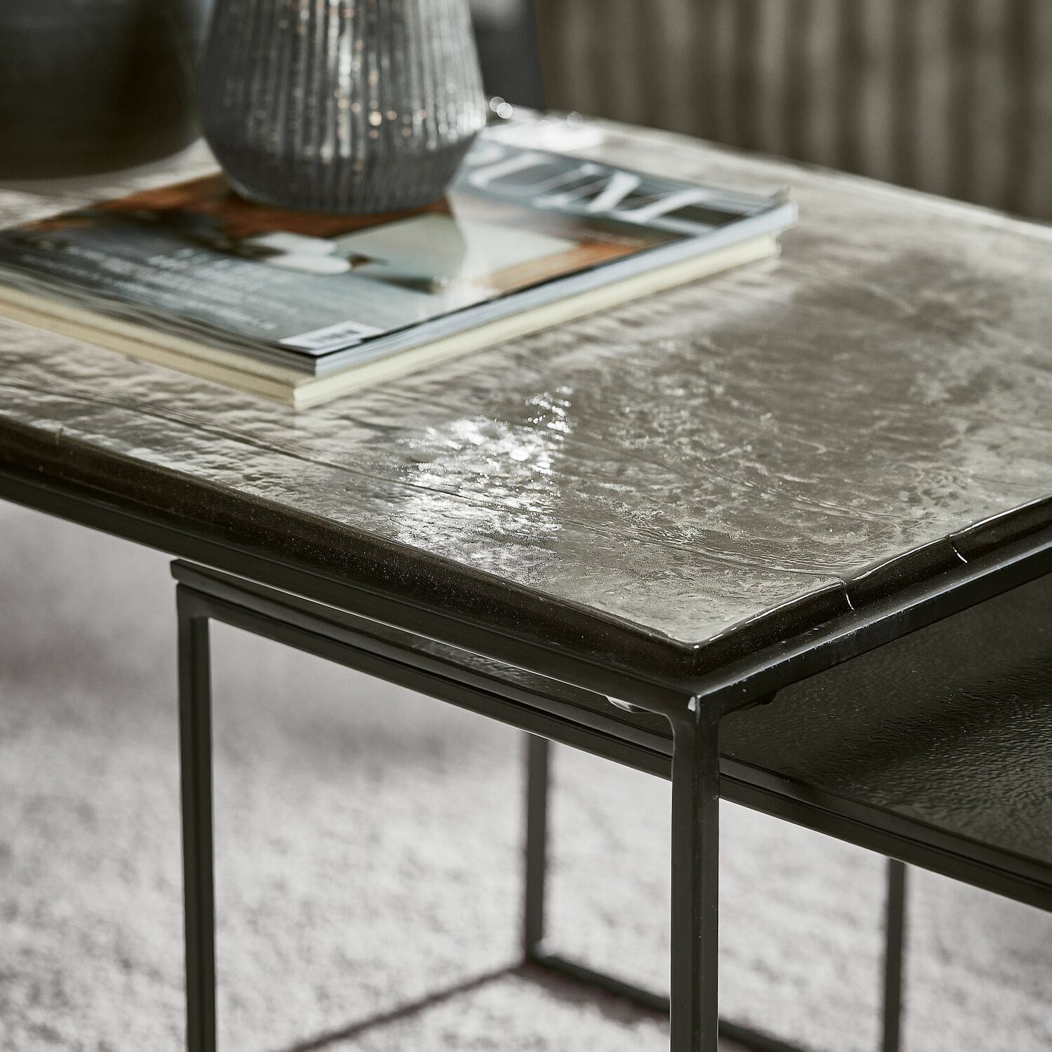 Lot de 3 tables basses Moonvale
