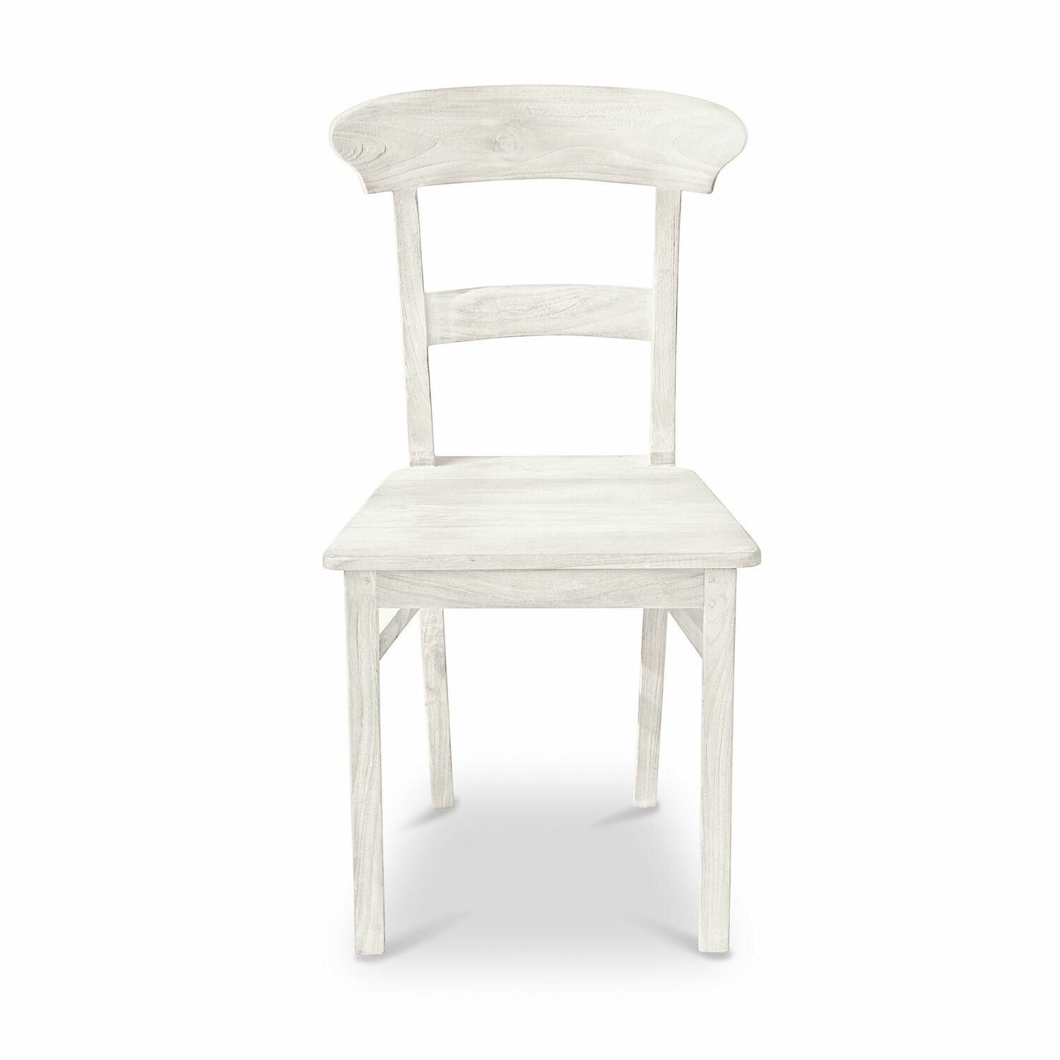 blanc Chaise Masters en bois blanc au design classique pour salle à manger et cuisine