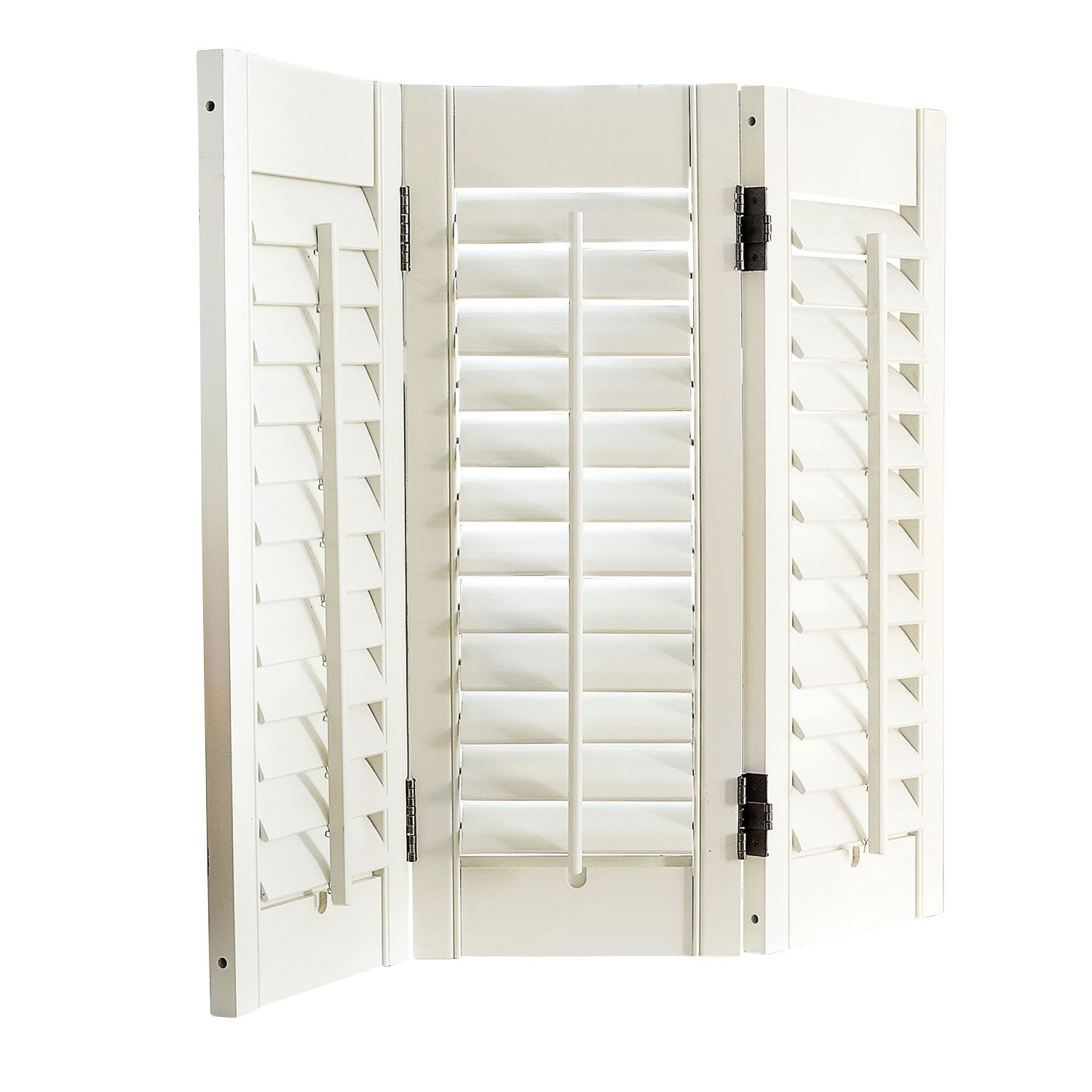 blanc Volets blancs en bois Ventura avec lames réglables pour décoration de fenêtres et intimité