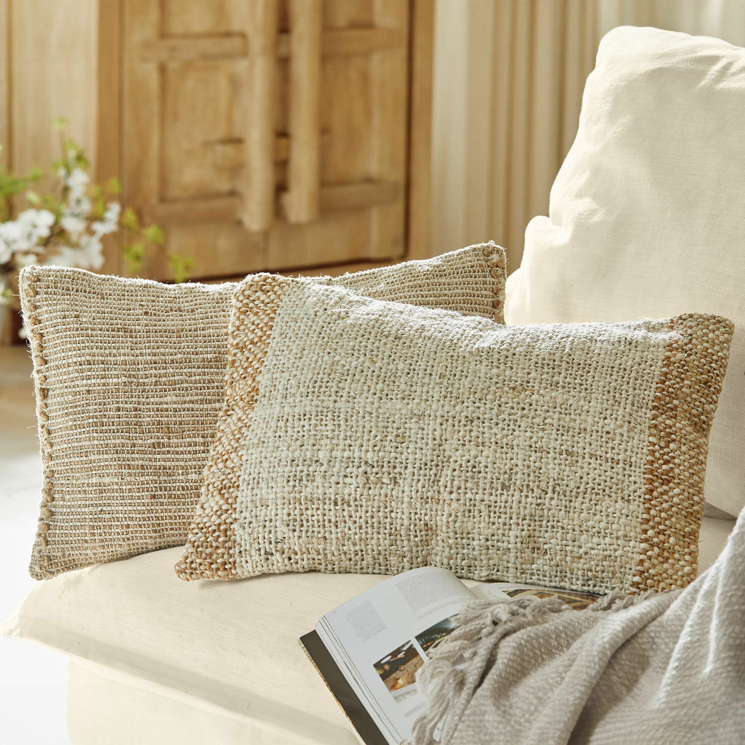Lot de 2 housses de coussins Estelune