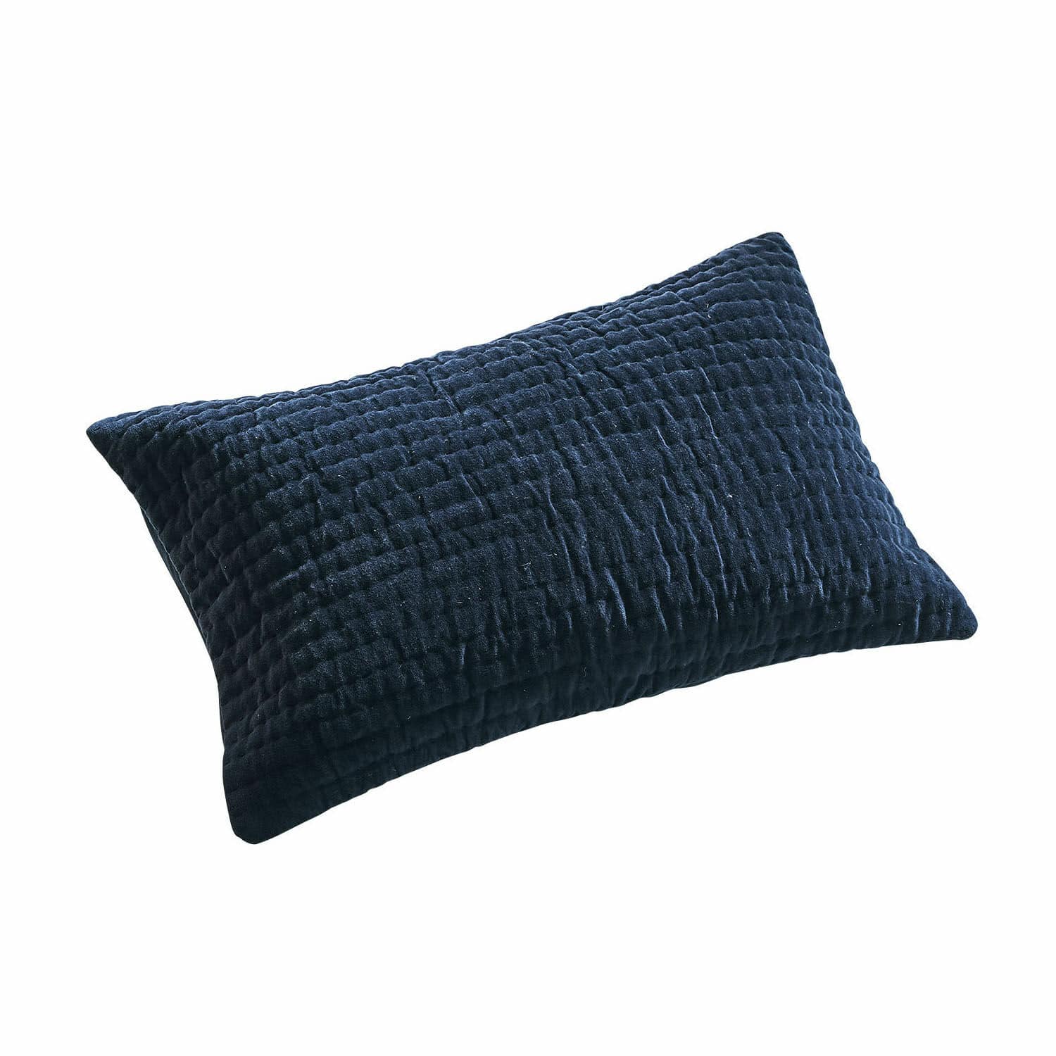 Housse de coussin Winklet Coussin rectangulaire bleu marine en tissu doux avec motif matelassé pour décoration intérieure