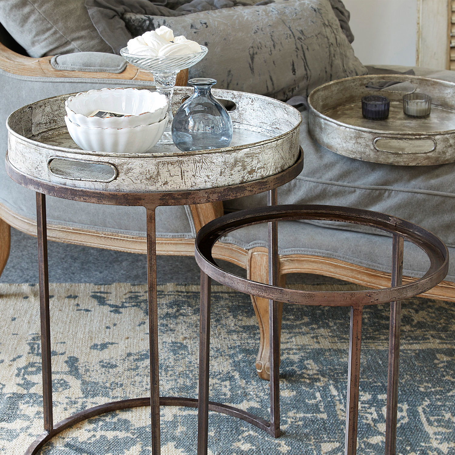 Lot de 2 tables d’appoint Saint Mark