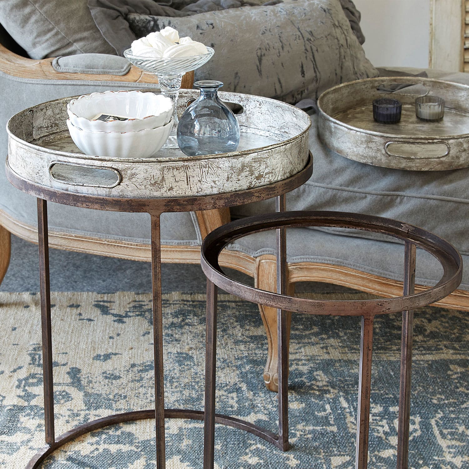 Lot de 2 tables d’appoint Saint Mark