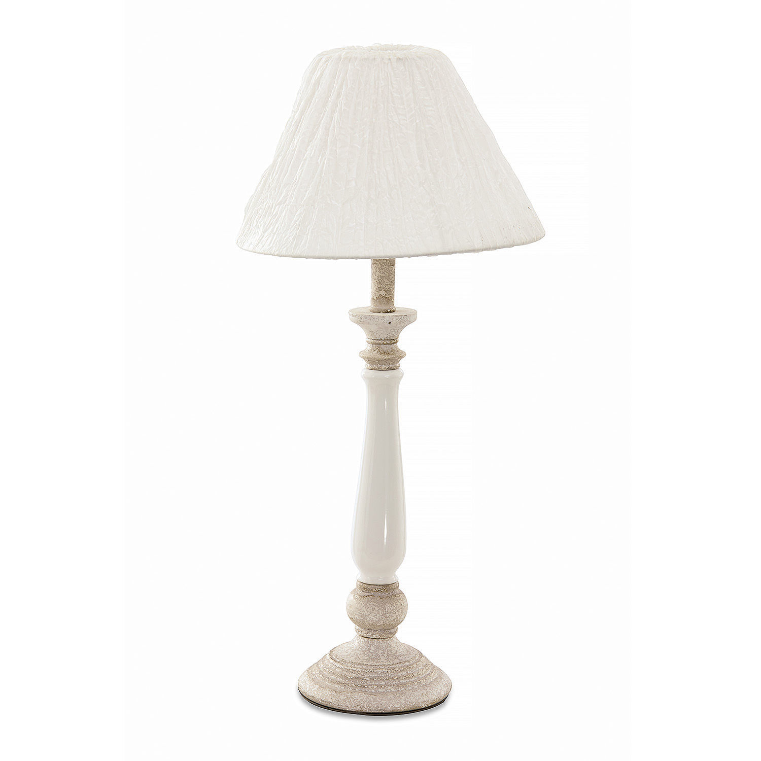 Lampe à poser Skandrina Lampe de table blanche avec abat-jour en tissu et base en céramique pour décoration intérieure