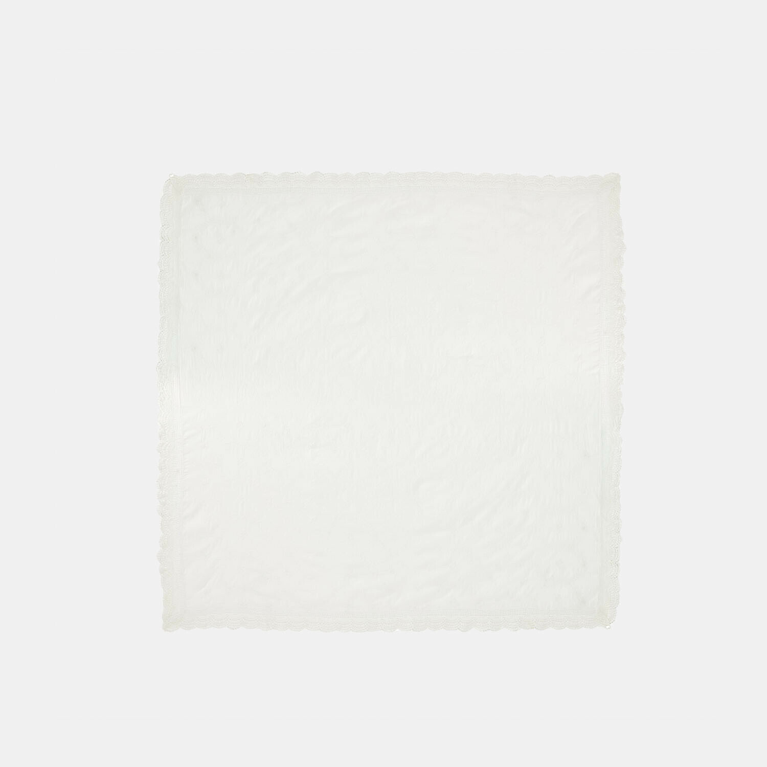 Nappe Valek Nappe blanche en coton avec bordure en dentelle délicate, décoration de table élégante