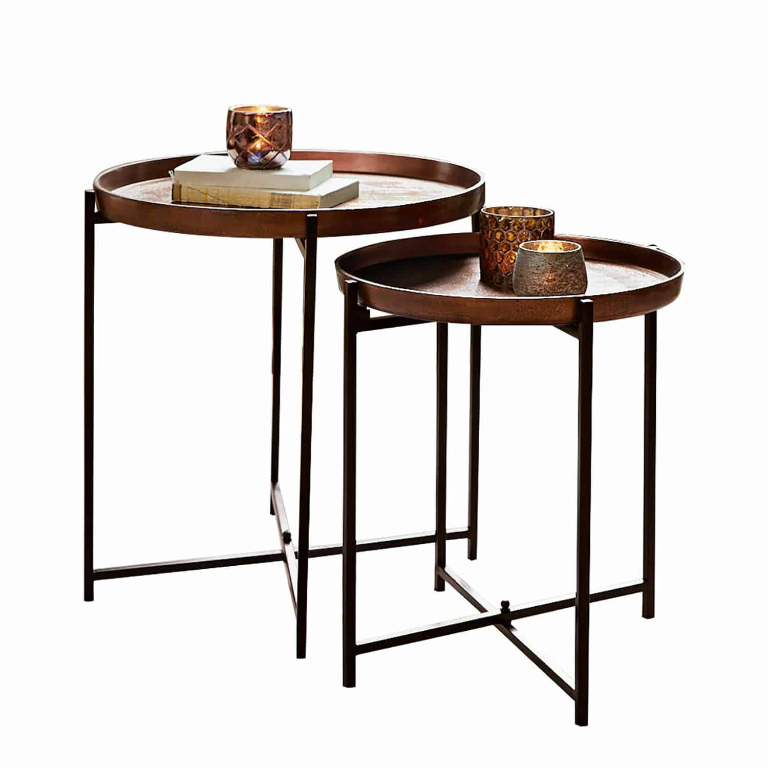 Lot de 2 tables d'appoint Thais