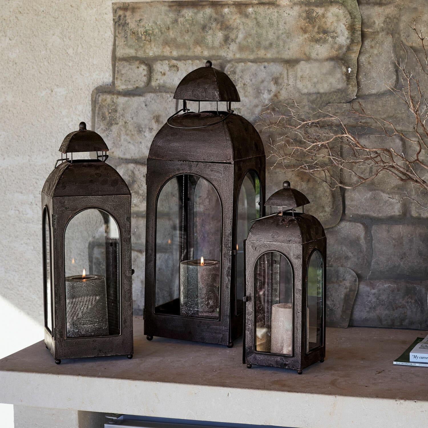Lot de 3 lanternes Garonne