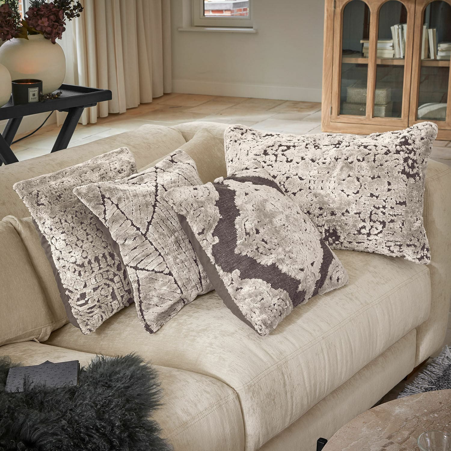Lot de 4 housses de coussins Plaisancière