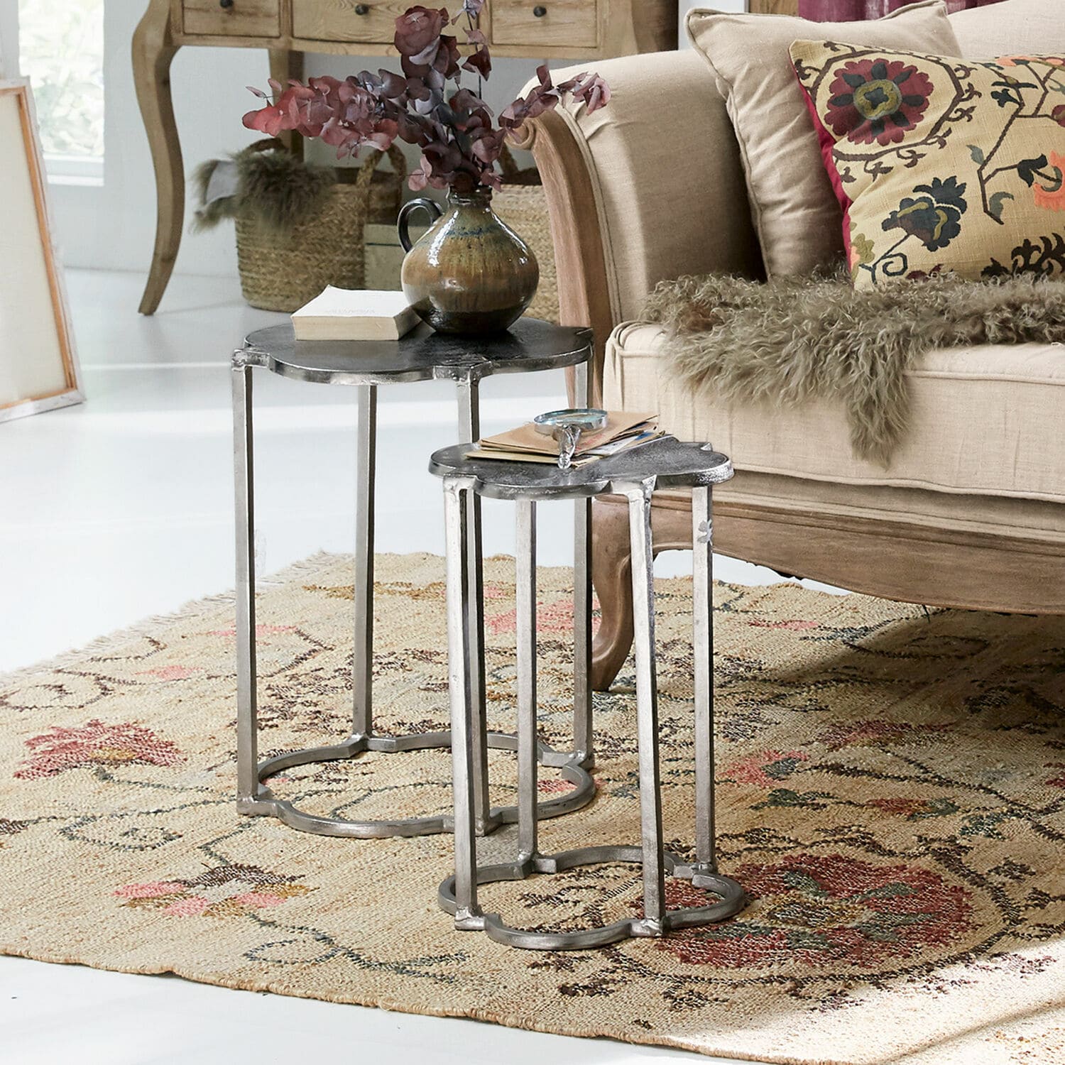 Lot de 2 tables d'appoint Médonville