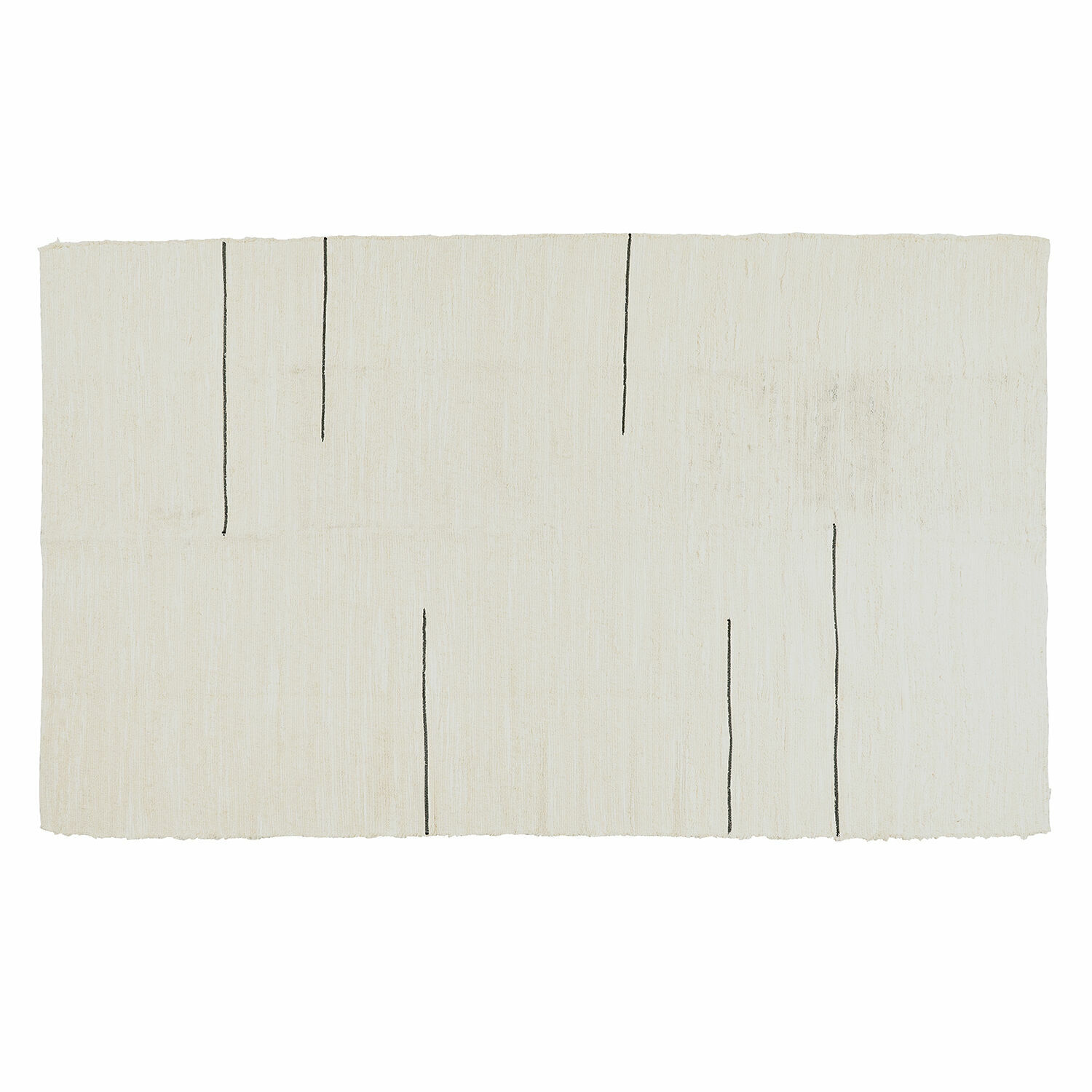 Tapis Avatele Tapis beige avec fines lignes noires, en matériau naturel, design minimaliste et moderne