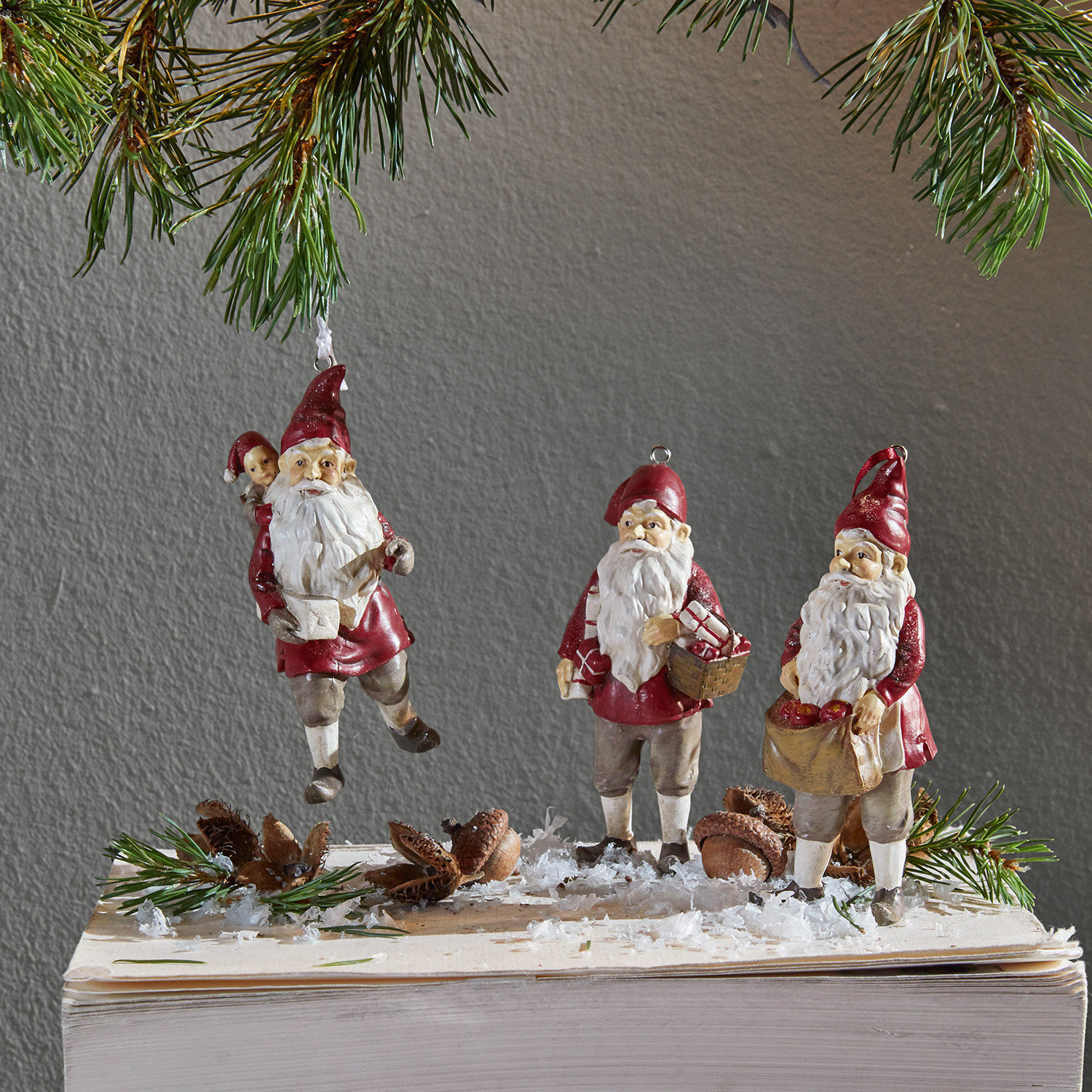 Lot de 3 décorations à suspendre Wichtel