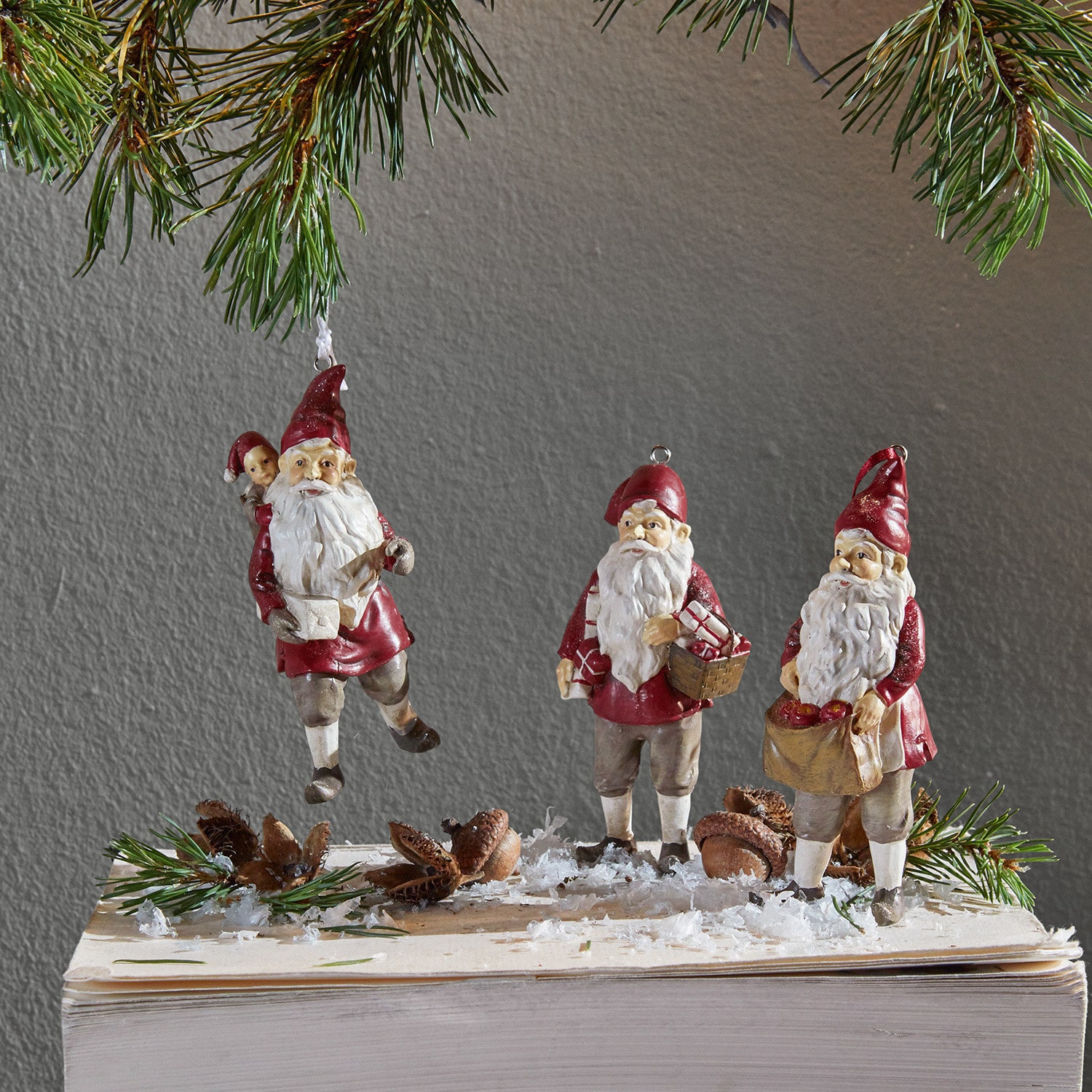 Lot de 3 décorations à suspendre Wichtel