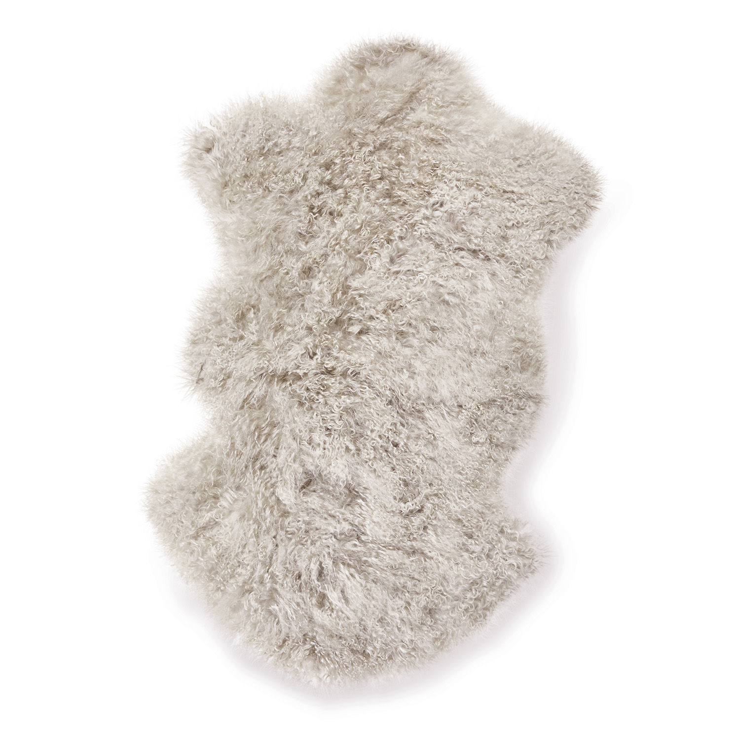 gris Peau de mouton grise naturelle avec poils bouclés, tapis décoratif pour intérieur