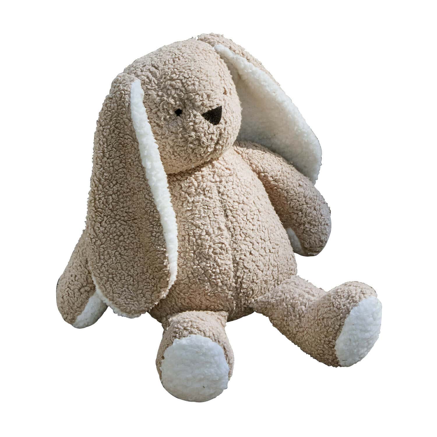 Peluche Fluffernap Peluche lapin beige et blanc en tissu doux, parfait comme doudou pour enfants