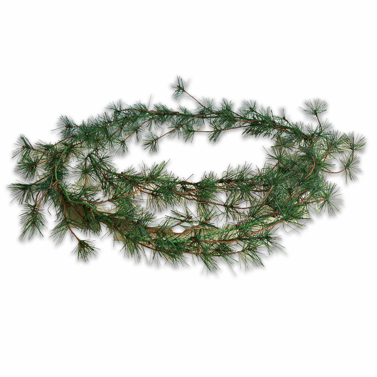 Lot de 2 guirlandes Bohicon Couronne décorative en branches de pin vertes pour porte ou mur, décoration festive